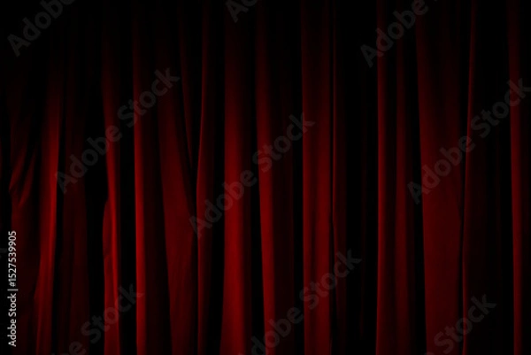 Obraz Dark Red Velvet  Curtains