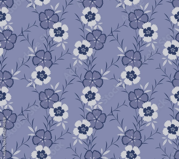Fototapeta Japanese Classic Flower Fall Vector Seamless Pattern