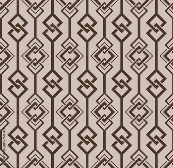 Fototapeta Japanese Diamond Chain Vector Seamless Pattern
