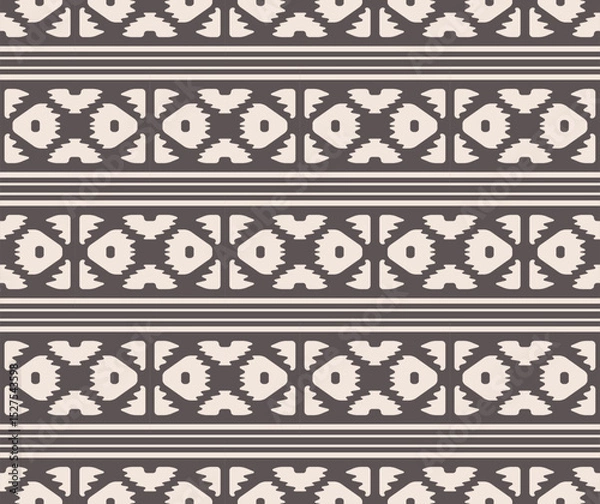 Fototapeta Japanese Tribal Diamond Stripe Vector Seamless Pattern