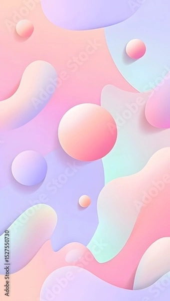 Obraz abstract background with pink bubbles
