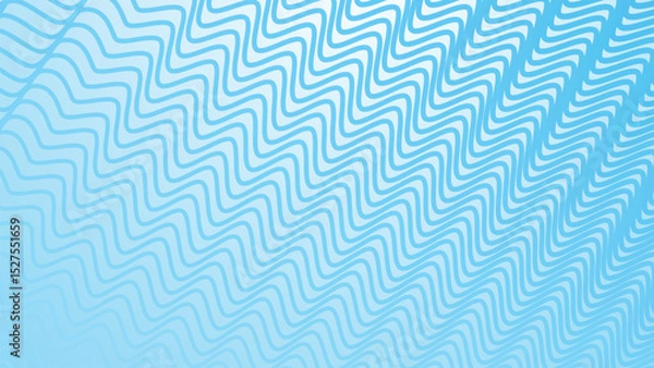 Fototapeta Blue gradient background with stripes wave line pattern