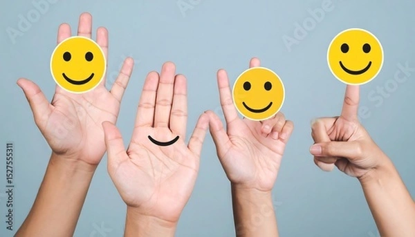 Fototapeta Smiling Faces Sign Language Unity