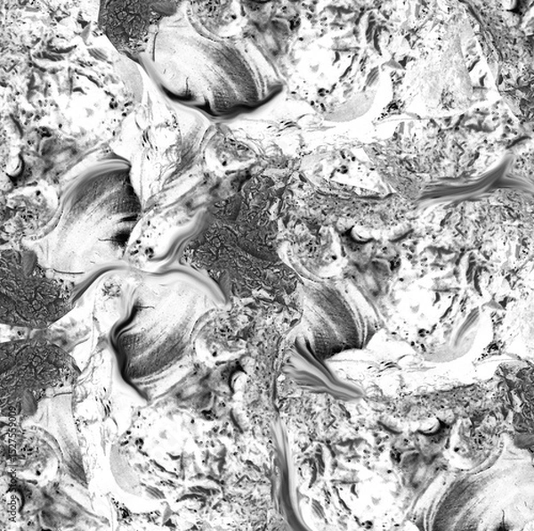 Obraz Abstract vintage old brsuh stroke watercolor marble pattern background. monochrome texture surface. art design. for scarf, marble, fabric, clothing, carpet, rug, floor, dress, digital printing