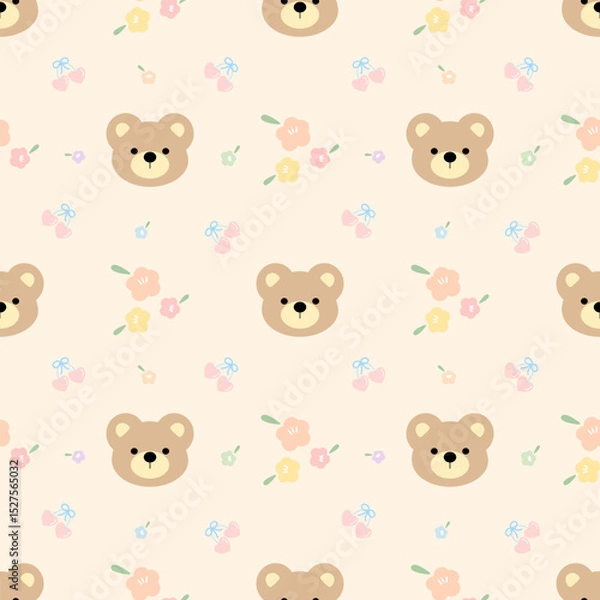 Obraz seamless pattern with teddy bear