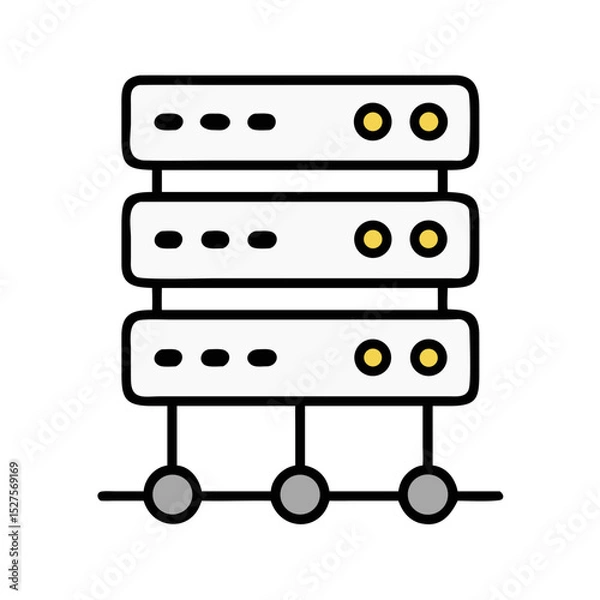 Fototapeta server network stack icon