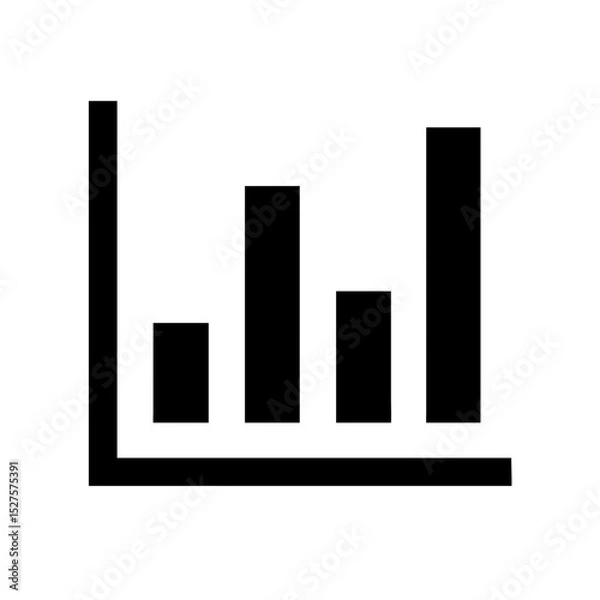 Fototapeta vertical bar graph chart icon
