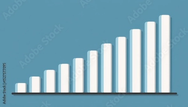 Fototapeta Upward trending bar graph