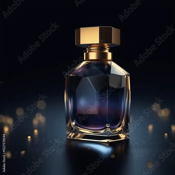 Obraz A bottle premium luxury cosmetics and perfume 3d mockup