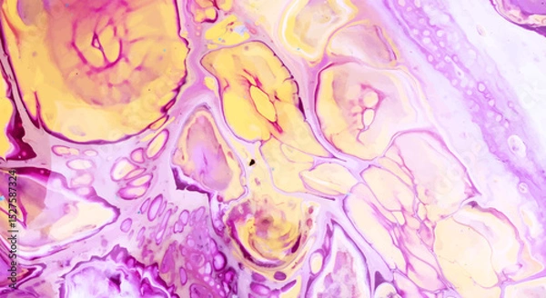 Fototapeta Vibrant Abstract Fluid Art Background with Gold and Purple Marble Texture abstract blue background with bubbles, Modern Circular Abstract Background Trendy Design Texture