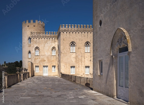 Fototapeta Donnafugata Castle's Gothic Architecture in Ragusa, Sicily, Italy
