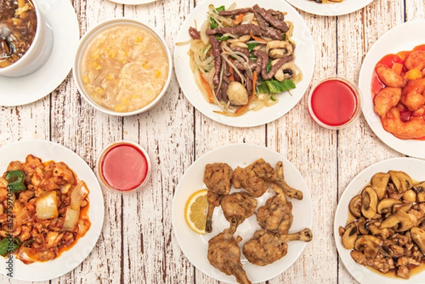 Fototapeta The debate over authenticity is central to discussing Chinese food in the West.