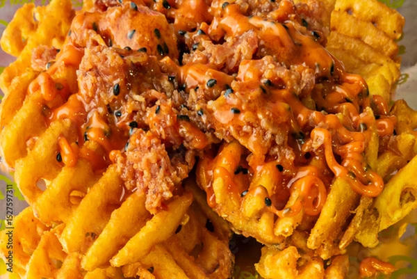 Fototapeta Despite these challenges, french fries can be part of a balanced diet when eaten in moderation