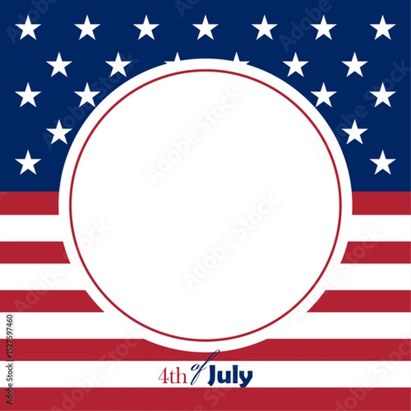 Fototapeta 4th of july Profile picture frames