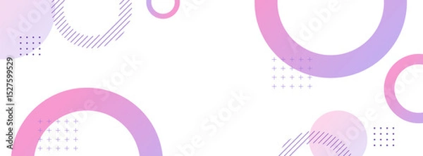 Fototapeta pink and purple gradations. Banner background. Geometric Abstract frame. Memphis. Vector illustration.