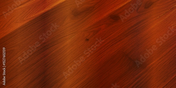 Obraz "Gleaming High Gloss Brown Wood Planks with a Rich, Deep Hue, Featuring Intricate Natural Textures and a Reflective Finish, Perfectly Capturing the Warmth and Elegance of Vintage-Inspired Wood Surface