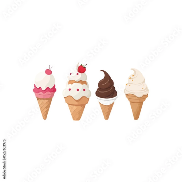 Obraz vanilla ice creams