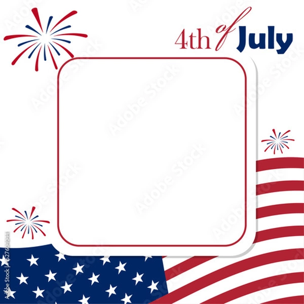 Fototapeta 4th of july Profile picture frames