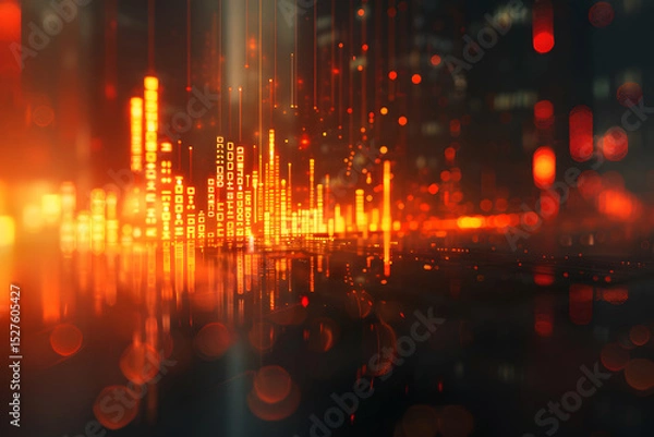 Fototapeta Abstract economic and technological advancements background. Generative AI