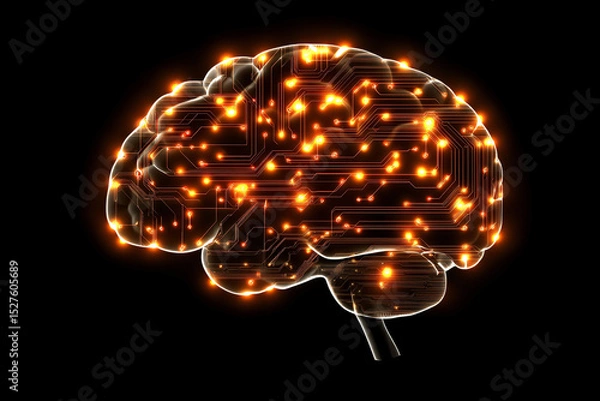 Fototapeta Neural Circuit: The Power of Digital Intelligence. Generated AI
