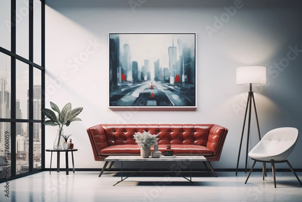Fototapeta Contemporary Elegance, Exploring Modern Aesthetic Through Art. Generative AI