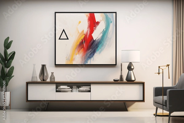 Fototapeta Contemporary Elegance, Exploring Modern Aesthetic Through Art. Generative AI
