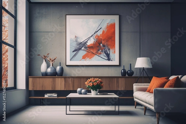 Fototapeta Contemporary Elegance, Exploring Modern Aesthetic Through Art. Generative AI