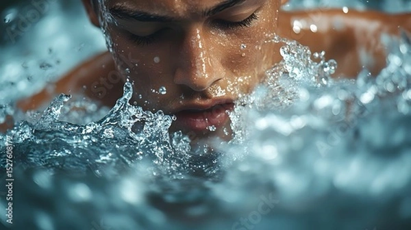 Obraz Calm Immersion in Water AI Generative