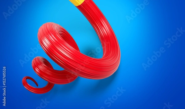 Fototapeta Flag of Moldova Spiral Glossy Ribbon Flag Isolated On Blue Background 3d Illustration