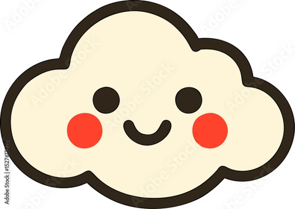 Obraz cute cloud vector art
