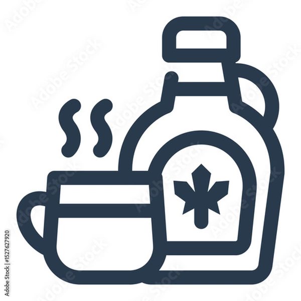 Fototapeta Maple Syrup Bottle Vector Icon for Canada Day