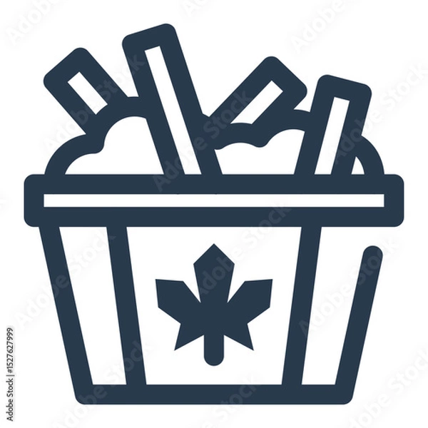 Fototapeta Poutine Vector Icon for Canada Day