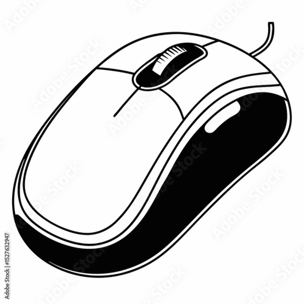 Fototapeta vector computer mouse