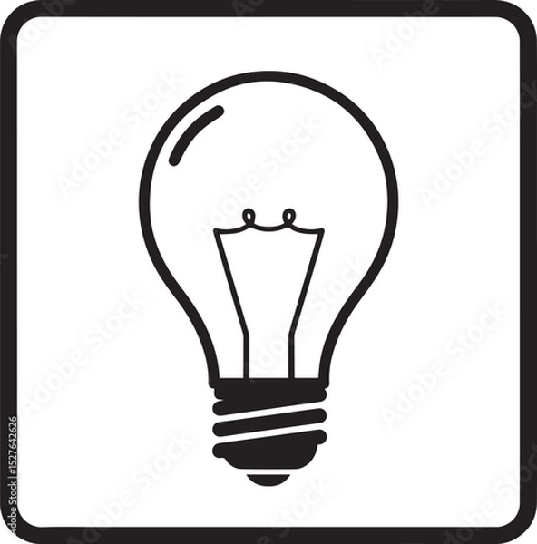 Obraz light bulb icon logo
