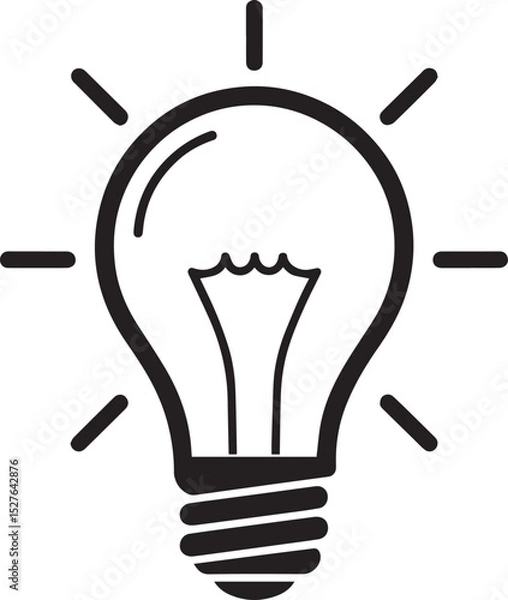 Obraz light bulb vector illustration