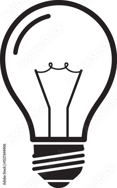 Obraz light bulb icon vector