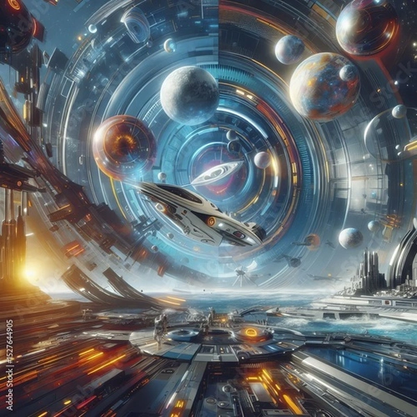 Obraz Space Opera with futurist ideas