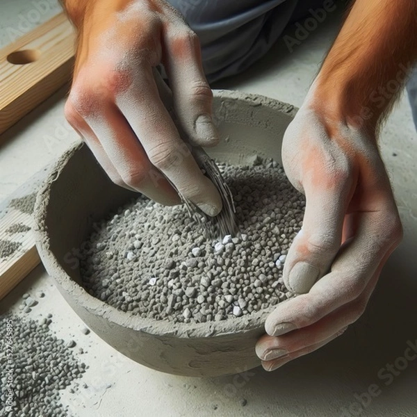 Fototapeta The aggregate surface once applied