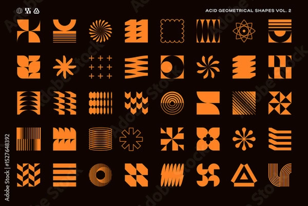 Obraz Acid Geometrical Shapes Set