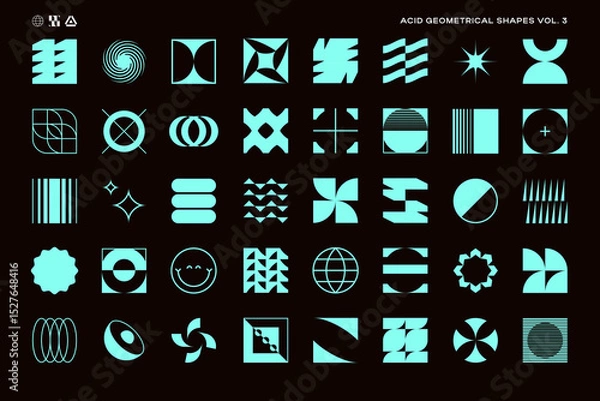 Obraz Acid Geometrical Shapes Set