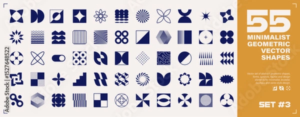 Obraz 55 MINIMALIST GEOMETRIC VECTOR SHAPES Set 3