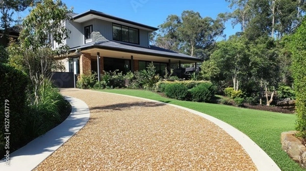 Obraz Exposed aggregate driveway in Australia
