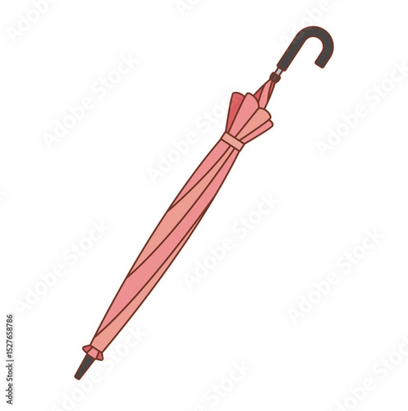 Obraz ピンクの線画の傘