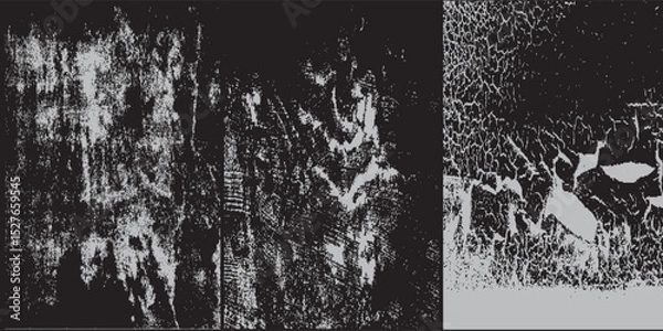 Fototapeta Grunge Urban Backgrounds set.Texture Vector.Dust Overlay Distress Grain ,Simply Place illustration over any Object to Create grungy Effect .abstract,splattered , dirty, texture for your design. Eps10