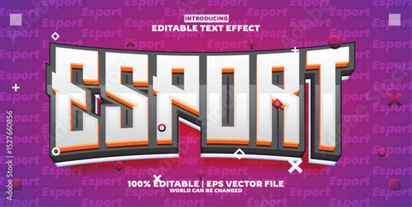Fototapeta Esport new editable text effect in new modern trend style