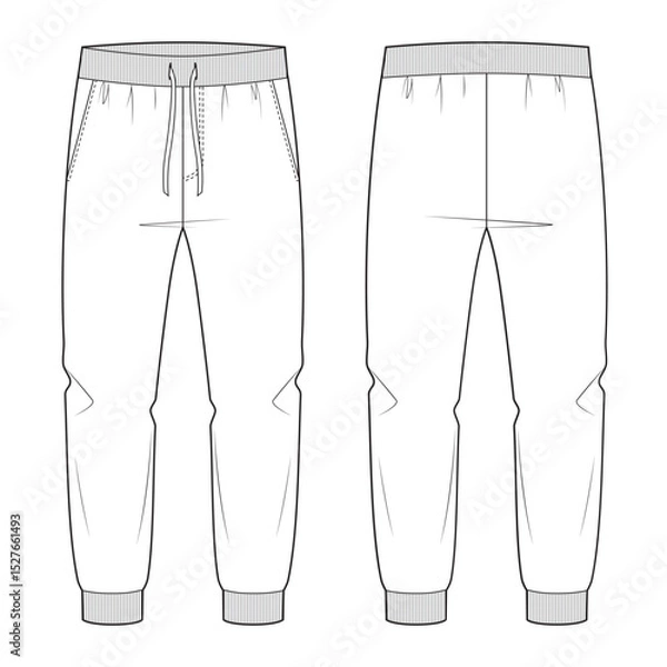 Obraz Mans jersey jogger pants template