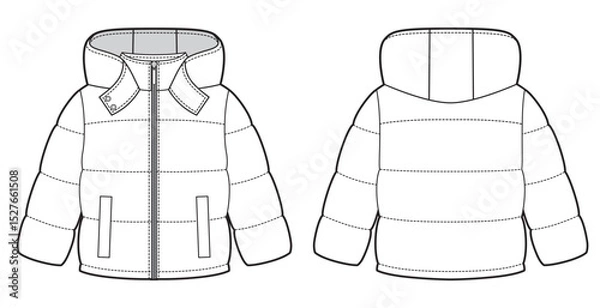 Obraz Kids puffer winter down coat