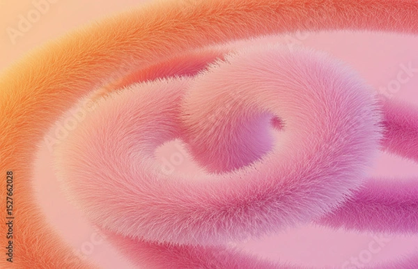 Fototapeta Abstract wallpaper of furry texture, 3d render. Multipurpose Glittering furry Fabric Texture. Swirl background. 