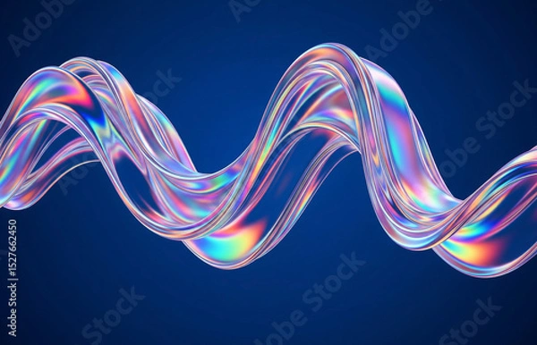 Fototapeta Art design Wave Liquid. Backdrop or Graphic Wallpaper Ideal for Desktop Screensaver. Light road in a neon swirl. Pattern background for poster, banner or title.