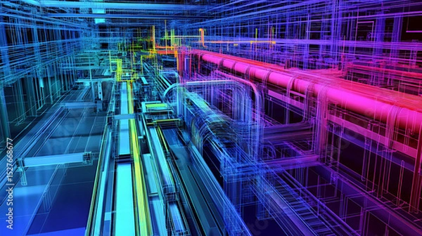 Fototapeta APIs for Automatic Clash Detection in Mechanical System Layouts